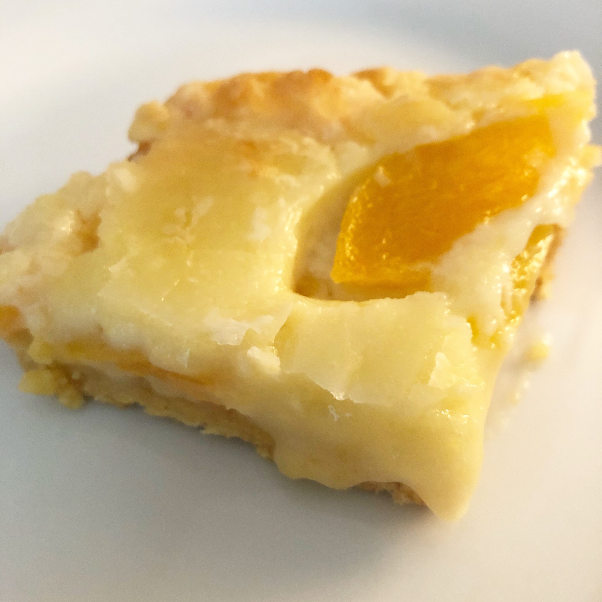 Gooey Butter Cake {with Peaches} Katie Drane Blog
