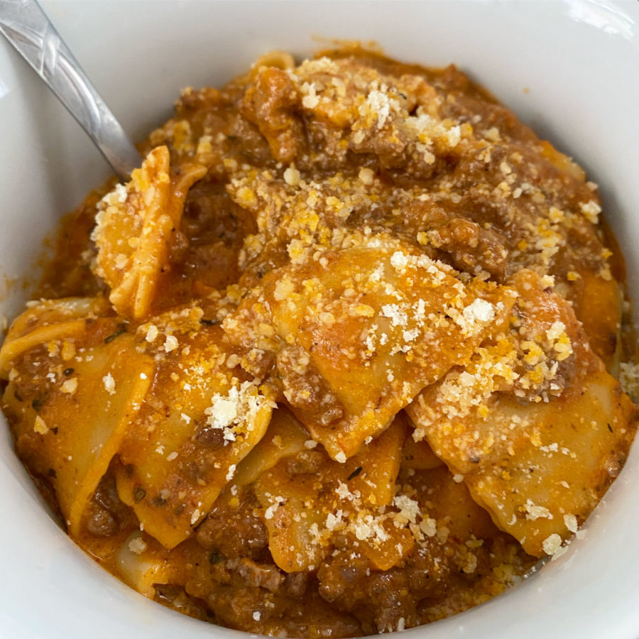 Semi-Homemade Mini Ravioli Dish - Katie Drane