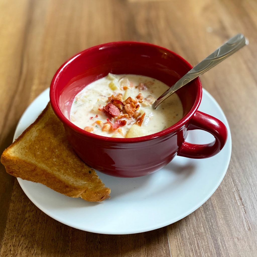 Potato and Bacon Soup for One