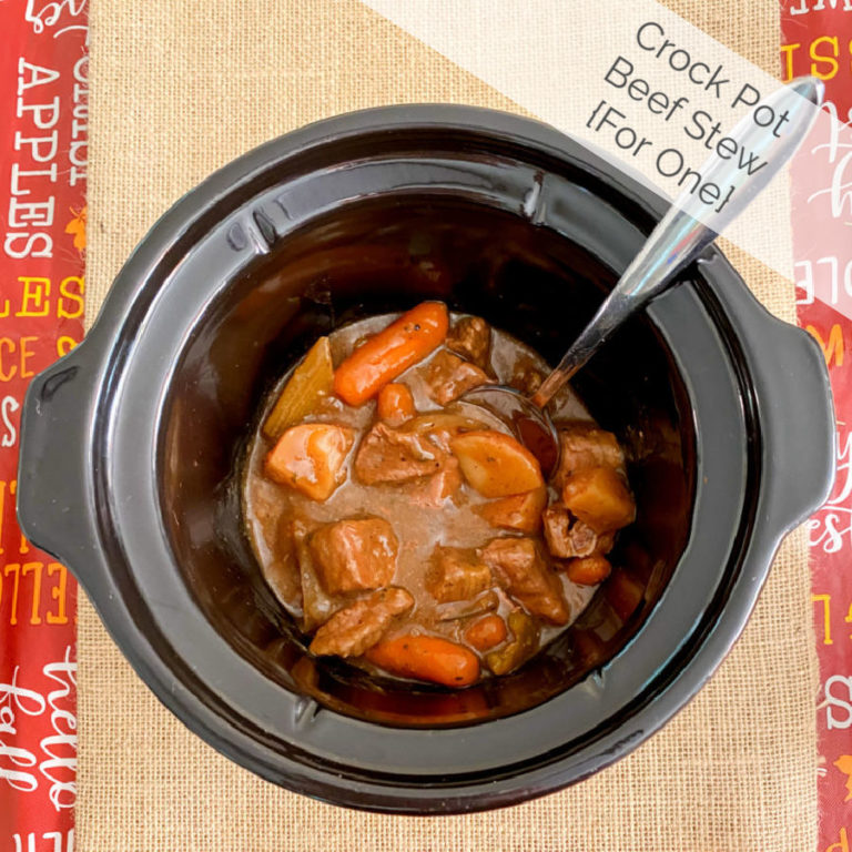 Crock Pot Beef Stew {for One} Katie Drane Blog