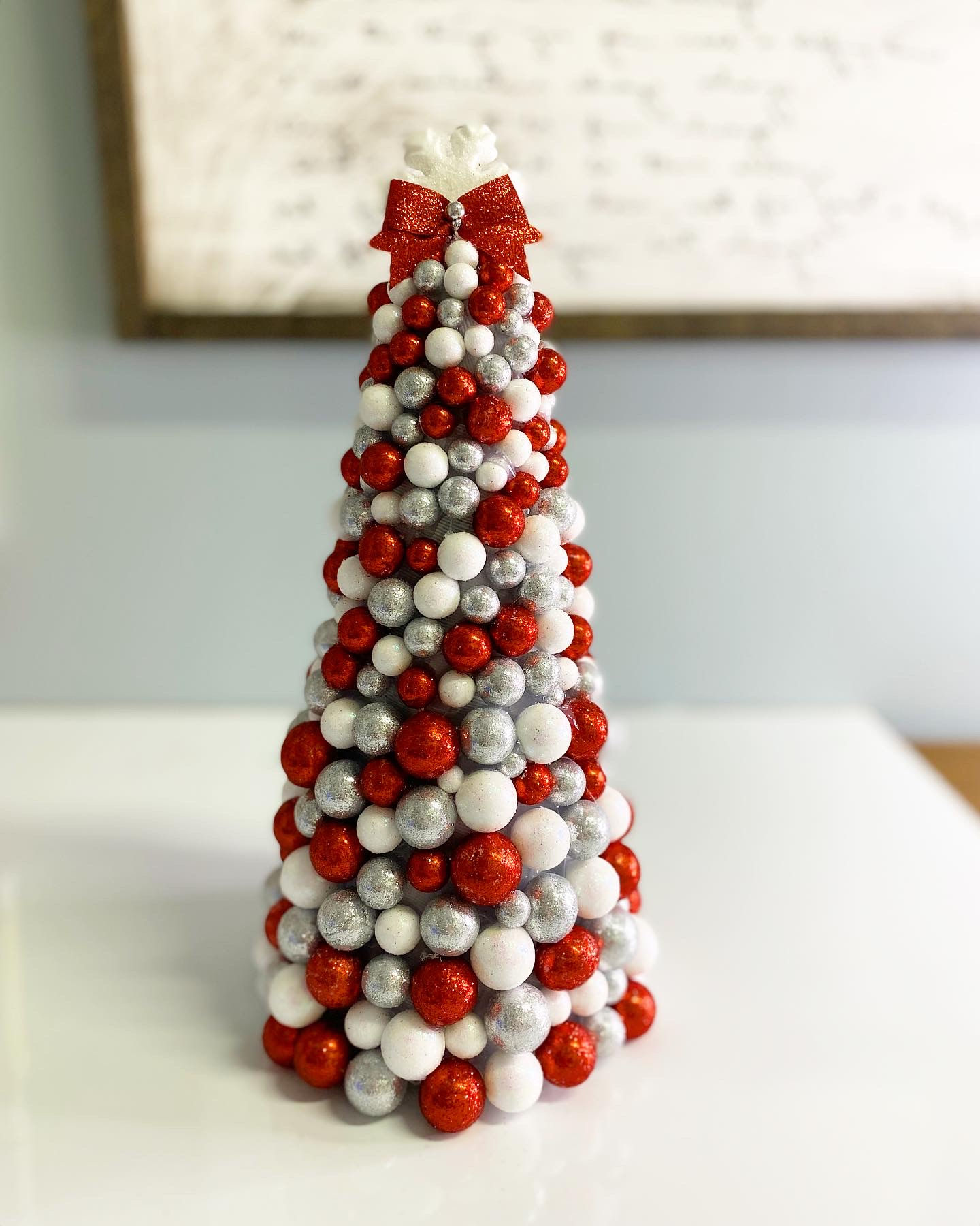 Mini Glitter Ball Christmas Tree - Katie Drane Blog
