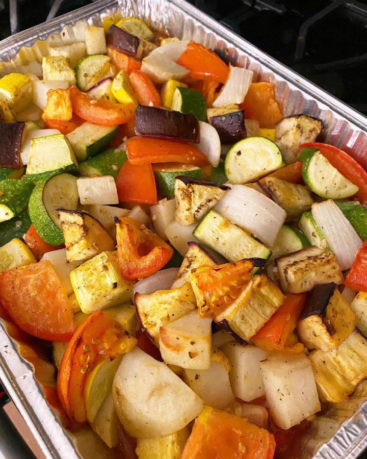 oven roasted summer vegetables